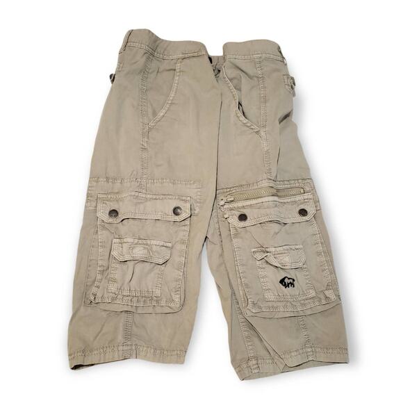 Buffalo David Bitton Multi Pocket Kaki Cargo Shorts - Men's Size 34 - Picture 2 of 5